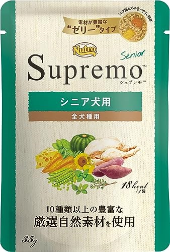 他サイト： NUTRO シュプレモ シニア犬用 ミニ パウチ チキン 35g×12個 (まとめ買い) ドッグフード【ナチュラル】【化学化合物/着色料 無添加】【総合栄養食】の商品画像