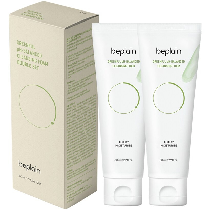 緑豆 弱酸性 クレンジングフォーム / 80ml + 80ml [2個セット]