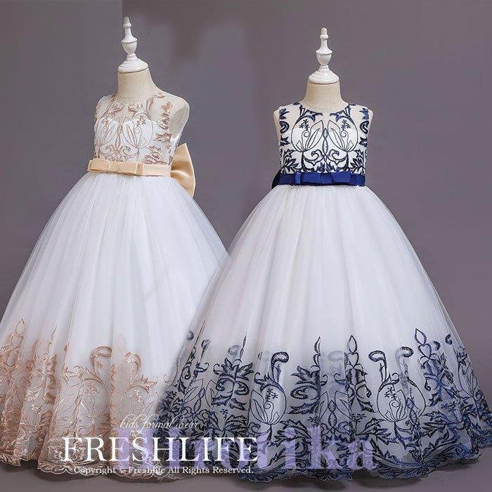 新作子供ドレス発表会フォーマル結婚式フィッシュテールドレスキッズドレスロングドレスジュニアドレス発表会ピアノ結婚式七五三コンクール