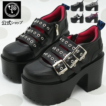 ヨースケ 厚底ストラップシューズ レディース 厚底パンプス 10cm厚底ヒール 【公式SHOP特典キズ補修液付】