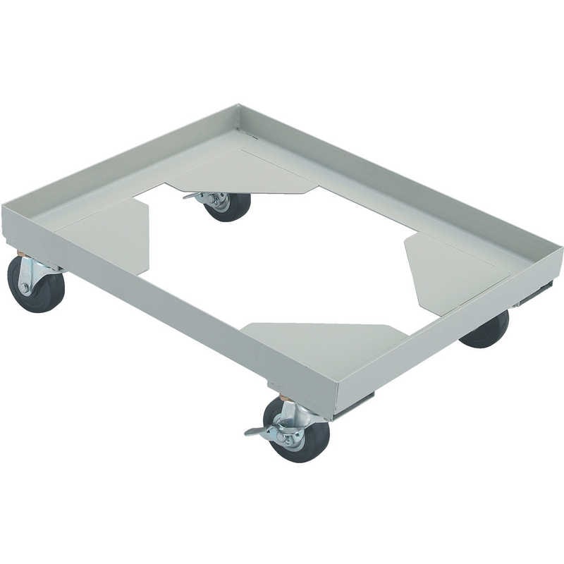 トラスコ中山　箱台車 内寸500X400 ゴム車 自在S付X2　B2BGS