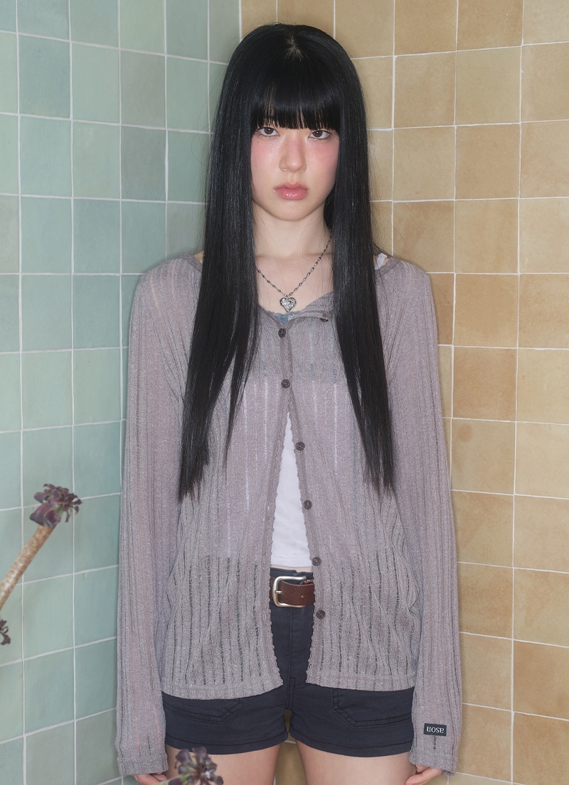 【AS"ON】 ROTA VINTAGE CARDIGAN / KHAKI 正規品