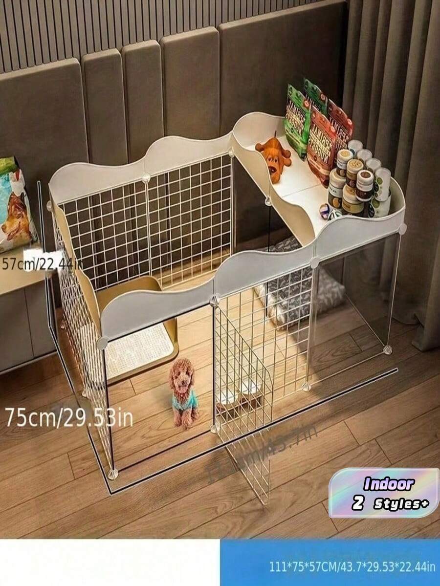 小型犬用フェンス室内用1部屋1バスルームペットバリアトイレ付き犬小屋脱走防止犬ケージ