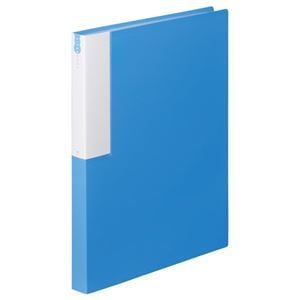 （まとめ） TANOSEE クリヤーブック（クリアブック） A4タテ 36ポケット 背幅24mm ブルー 1冊 10セット