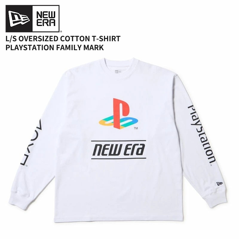 ニューエラ メンズ ロンT 長袖Tシャツ レディース NEW ERA 長袖 オーバーサイズド コットン Tシャツ PlayStation プレイステーション ファミリーマーク 14693220