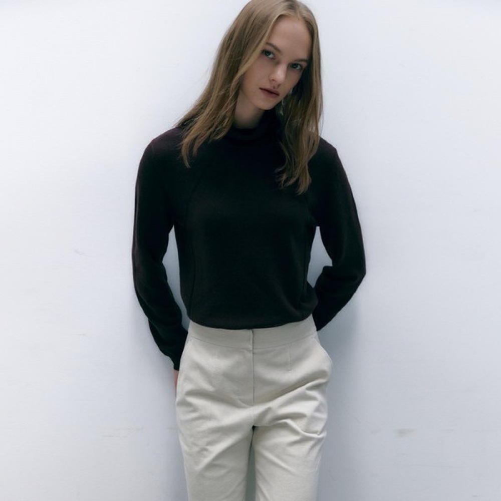 (Sソレジア) Sソレシアダブルヒールハイネックニットトップ SOOBZPO020