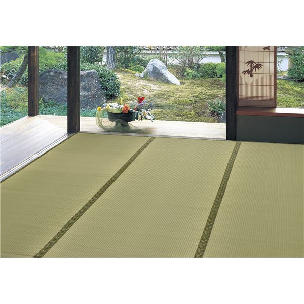 い草 上敷き/ラグマット 本間 10帖477382cm 撥水加工 リバーシブル対応 双目織 備前 びぜん リビング ダイニング