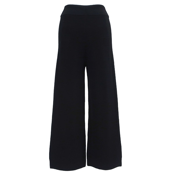 エルメス HERMES パンツ ニットパンツ Hロゴ柄 ウール ナイロン ポリウレタン ブラック 34 ロングパンツ 2022AW 【中古】