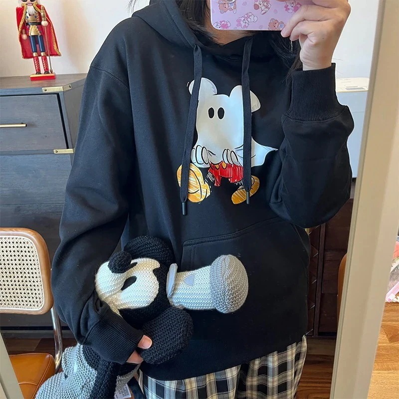 【急速出荷!】2024入荷激安本日限定ミスターとエンジェルナナミッキールーズフード付きプラッシュスウェットシャツルーズジャケットフード付きスウェットシャツ