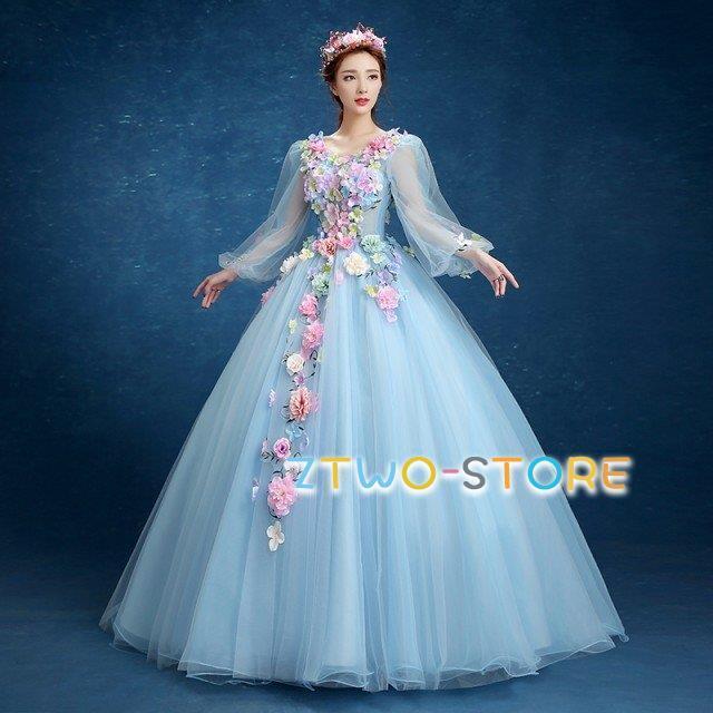 ワンピースドレスドレスカラードレス ドレス プリンセスライン ロングドレス 大人可愛い 結婚式 花嫁 大きいサイズ ウェディングドレス 3L 花 二次会 4L ロング 白 袖あり
