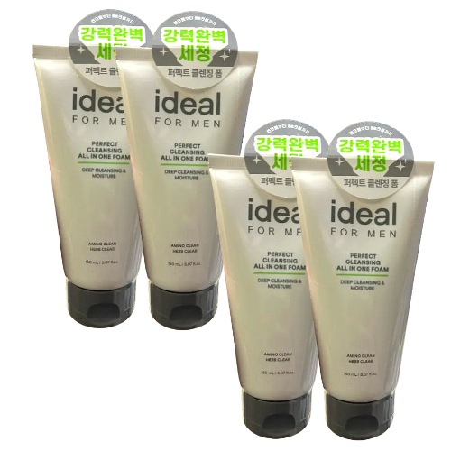 [シェービング兼用] アイディアルフォーメン パーフェクトクレンジング オールインワンフォーム 150ml×4 男性用洗顔料