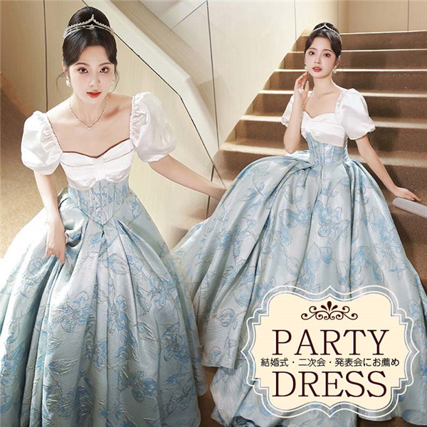 刺繍 レディース 演奏会ドレス ピアノ発表会 デート ゆったり 女子会 食事会 30代 結婚式 韓国 イブニングドレス パーティードレス ワンピース ステージドレス 二次会 花嫁