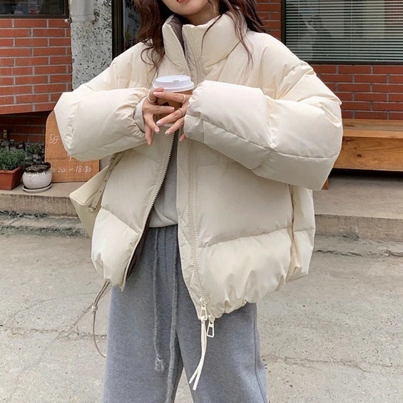 2024年新作 90ホワイトダックダウン スタンドシルエット 限定版 パフダウンジャケット レディース ショート丈 ゆったり スリム 暖かい スタンドカラー アウター ダウン パーカー アウター