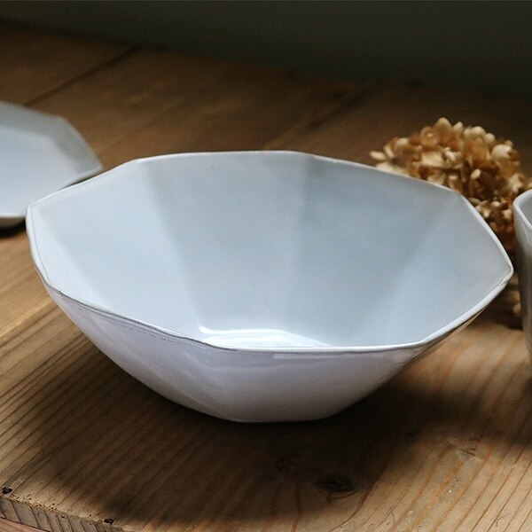 サラダボウル 22cm 洋食器 アミューズ 陶器 食器 笠間焼 日本製 皿 お皿 鉢 八角形