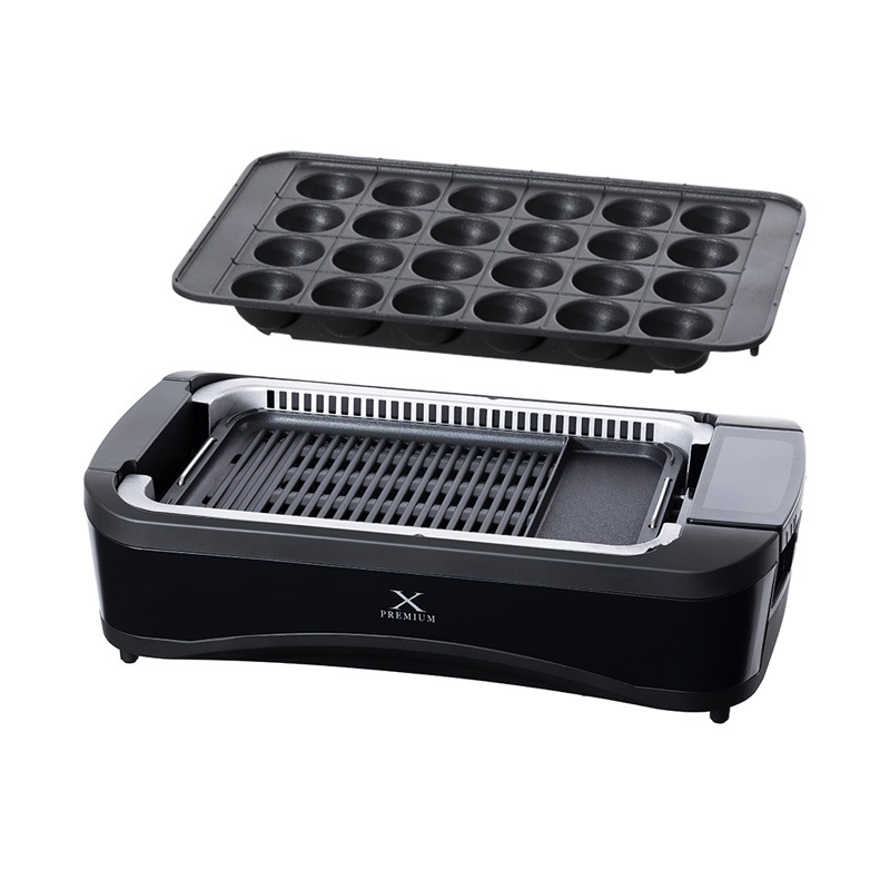 YAMAZEN 山善 煙の少ない焼肉グリル XGRILL PREMIUM YGMC-FXT130(B) 極のたこ焼きプレート付