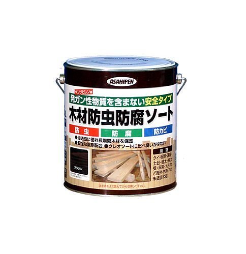 （まとめ買い）木材防虫防腐ソート 2.5L ブラウン [x3缶セット]