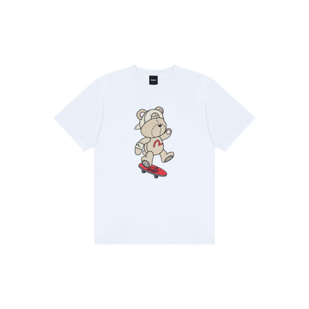 (恵比寿) スケートボードベアルーズフィットショートスリーブ Tシャツ_EV3UTS903_WH