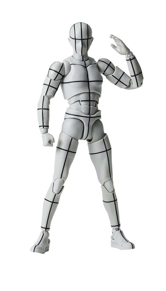 TAMASHII NATIONS S.H.フィギュアーツ ボディくん -スポーツ- Edition -ワイヤーフレーム-(Gray Color Ver.) 約150mm PVC&ABS製 塗装済み可動