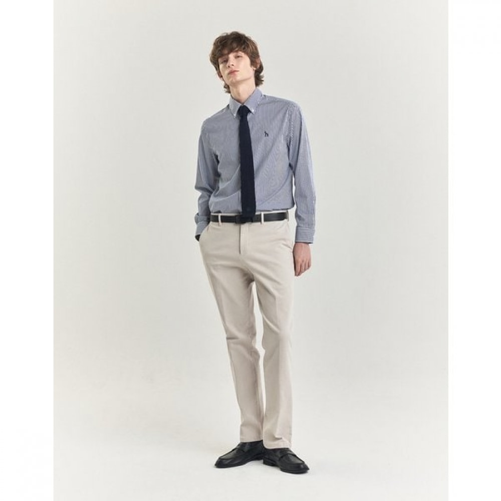 STRAIGHT アイボリー ガーメント ダイニング 起毛 パンツ HZPA4D501I1