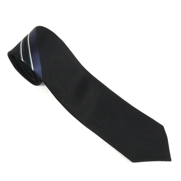 dunhill 18FPTW1XA001R ダンヒル ネクタイ シルク37% リネン63% ブラック系ストライプ