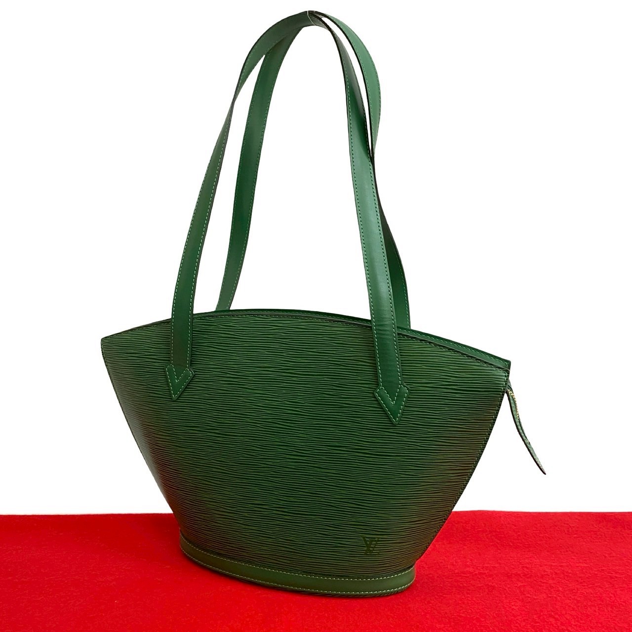 ヴィンテージ サンジャック ショッピング エピトートバッグ エピレザー グリーン 93834