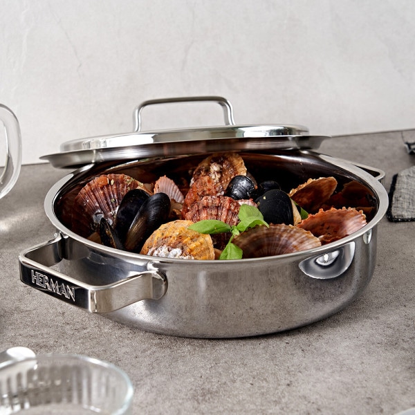 ハンイル ヘルマン 丸5重 24cm 鍋