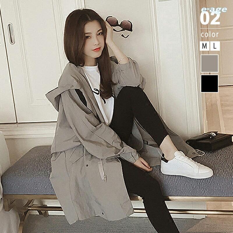 マウンテンパーカー 春 アウター レディース ライトアウター スプリングコート ジャケット 薄手 モッズコート ミドル丈 ゆったり 大きいサイズ 体型カバー