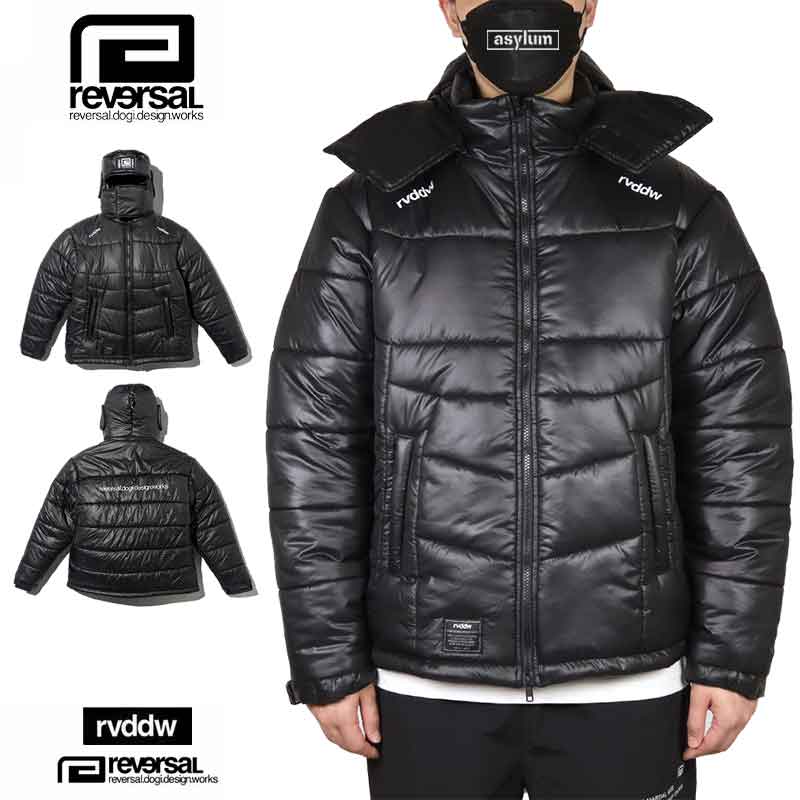 リバーサル 中綿ダウンジャケット reversal rvddw 中わた アウター メンズ レディース ブランド 大きいサイズ おしゃれ 格闘技 黒ロングコート