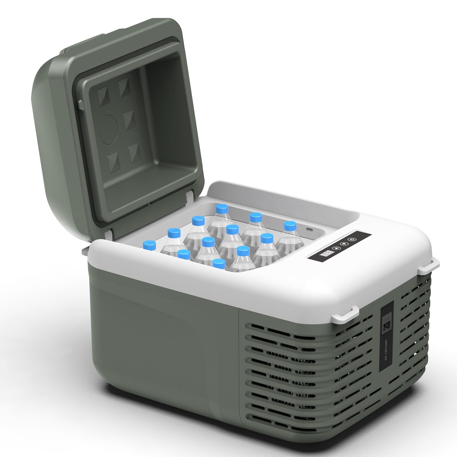 Alpicool 車載冷蔵庫 11L ポータブル冷蔵庫 小型 -20℃～20℃ 急速冷凍 3WAY電源対応 DC12V/24V AC100V 車載家庭両用 45耐震設計 固定用穴付き 低電圧保護 車