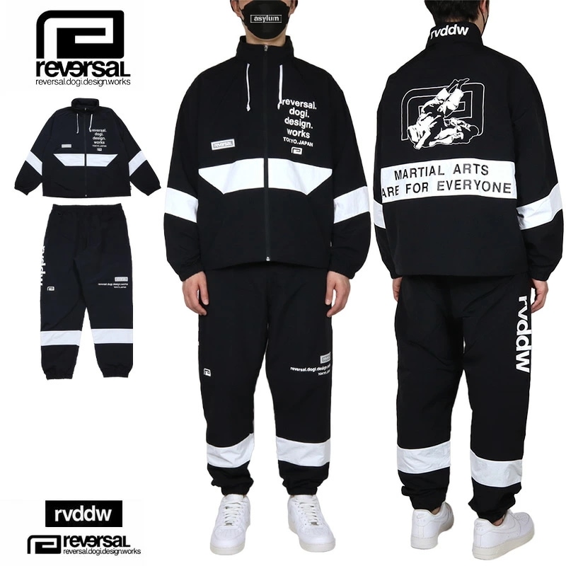 セットアップ rvddw ナイロンジャケット パンツ アウター メンズ ブランド 大きいサイズ おしゃれ 黒 格闘技