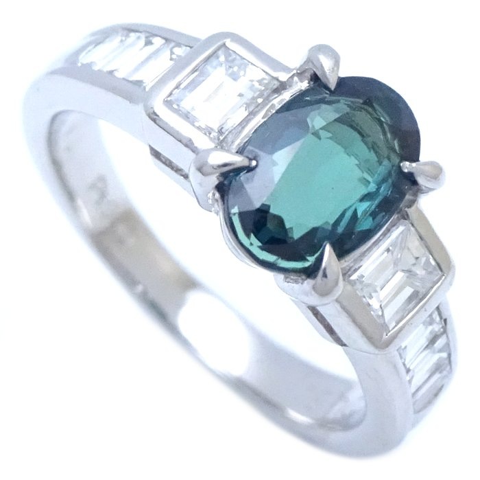 リング 指輪 アレキサンドライト1.10ct ダイヤモンド0.50ct 11号 Pt900プラチナ/64964【中古】