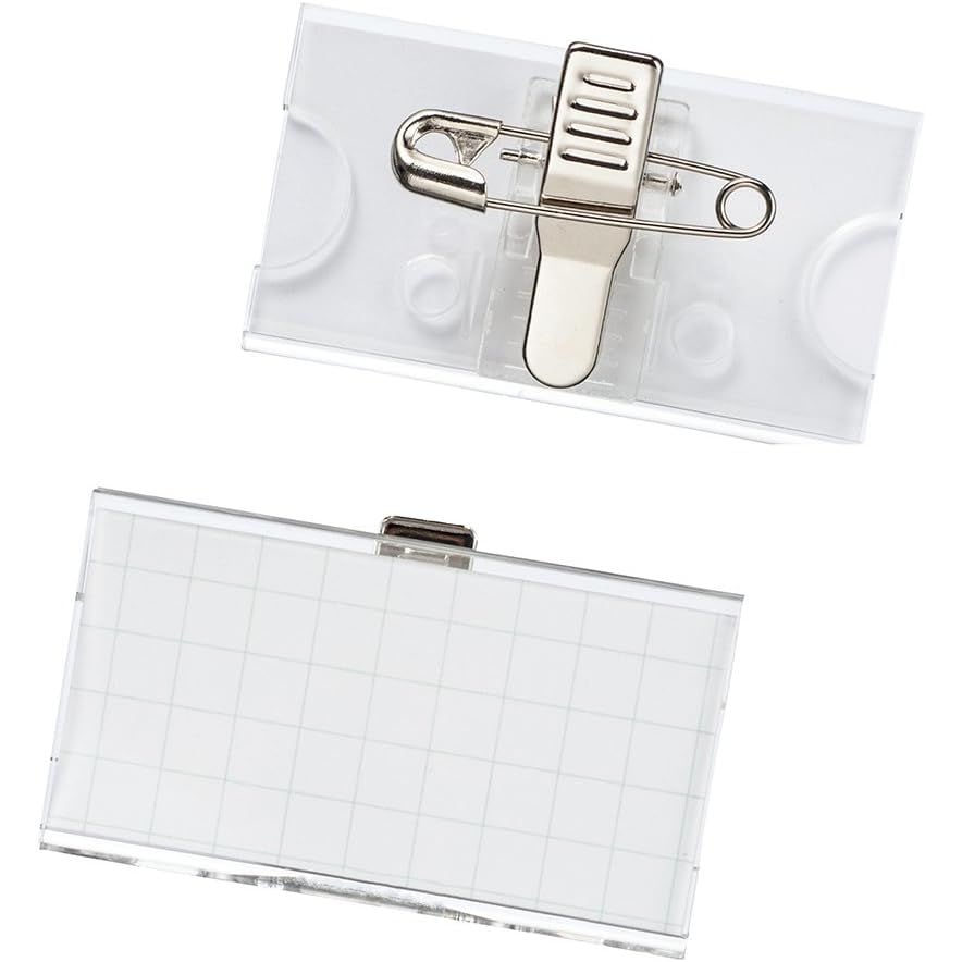 （まとめ買い）ライオン事務器 U型名札 クリップ/安全ピン付 10個入 U6-10P 290-44 [x3]