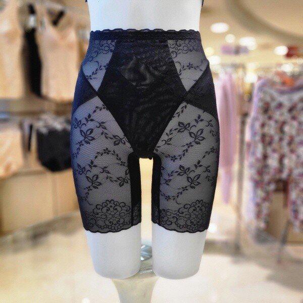 WGR3210TBK_ミディアム紋織四角ガードルBK