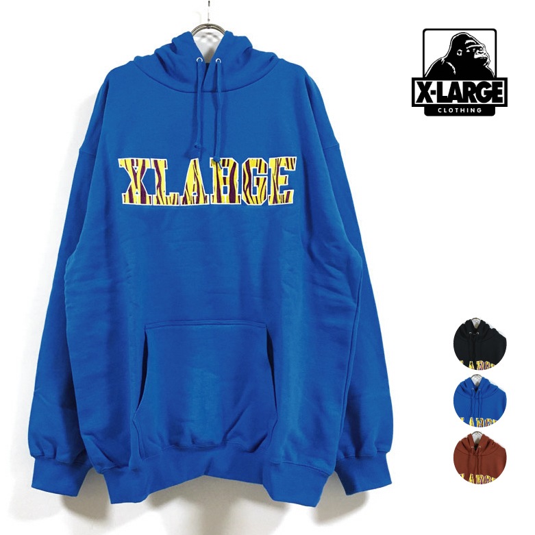 XLARGE エクストララージ EMBROIDERY ZEBRA LOGO HOODED SWEAT