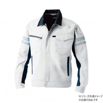 桑和 9664 長袖ブルゾン（反射材付き） 6Lサイズ シルバーグレー（22） SOWA
