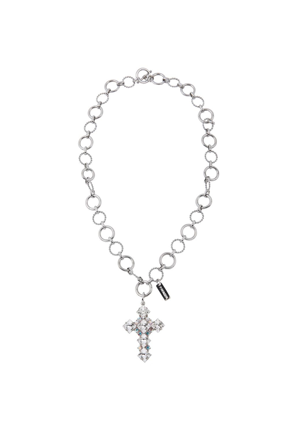 크리스탈 십자가 초커
