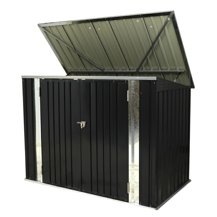 ゴミ保管庫 屋外収納庫 スチール ストッカー ゴミステーション 屋外 収納ボックス 金属製 底板なし 倉庫 戸外収納庫 自転車 防水 収納 物置き ゴミ置き場 マルチストッカー 庭 ガーデニング 道具 22,176円