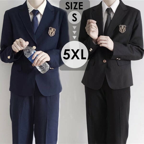 入学式 スーツ 男の子 高校生 受験 面接 卒服 上下セットフォーマル ジャケット コート スボン シャツ（3点セット ） 男子制服 フォーマルスーツ 学生服 ブラック ネイビー