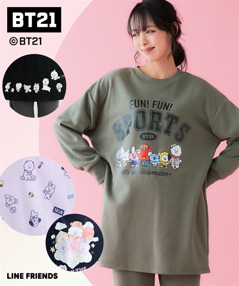 チュニック BT21 裏起毛チュニック 大きいサイズ有