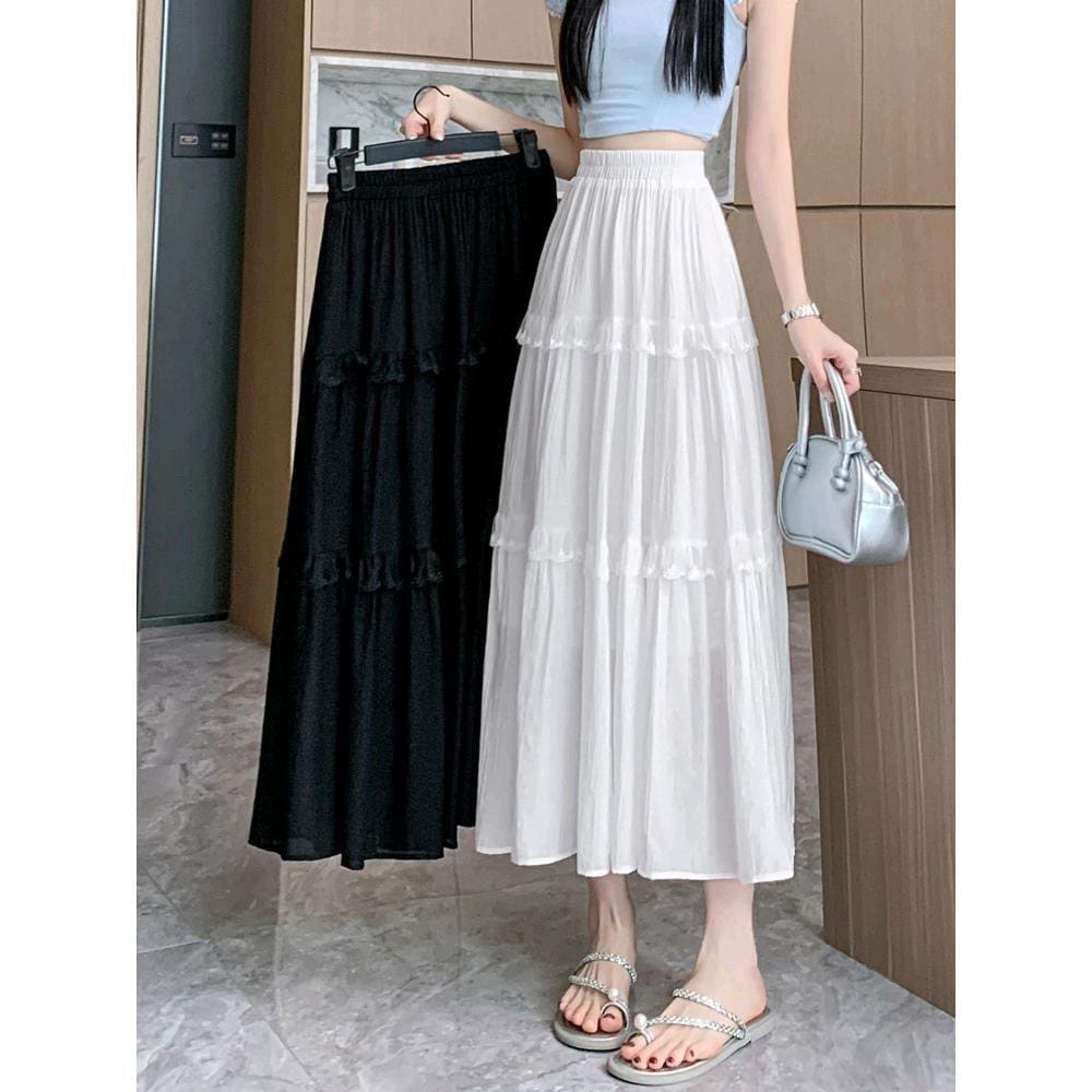 【送料無料】定番 清楚 着回し 普段使い 脚長 体型カバー 休日 お出かけ デート 無地 ナチュラル とろみ感 おしゃれ シンプル い