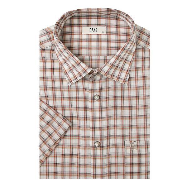 26年 SS モーダル混紡 スモールチェック 夏 半袖 レギュラーフィット ドレスシャツ DMS1SHDS125I1