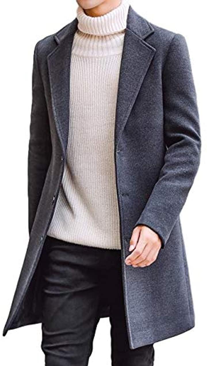 コート メンズ ビジネス 秋冬 チェスターコート 暖かい カジュアル コートメンズ スーツ ロング ウール ビジネスコート メンズコート 冬物(グレー, XXL (日本サイズL))