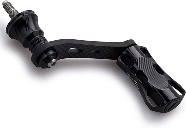 42mm リール ハンドル 22mm ノブ 搭載 シマノ ダイワ スピニングリール 通用ライトゲーム 渓流釣りWave Series 618( ブラック)