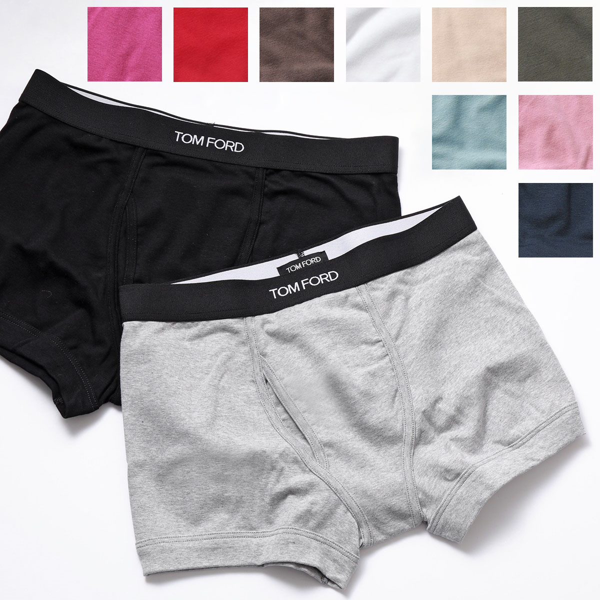 TOM FORD トムフォード ボクサーパンツ T4LC3 104 メンズ アンダーウェア コットン 下着 ロゴ カラー17色【返品交換不可】
