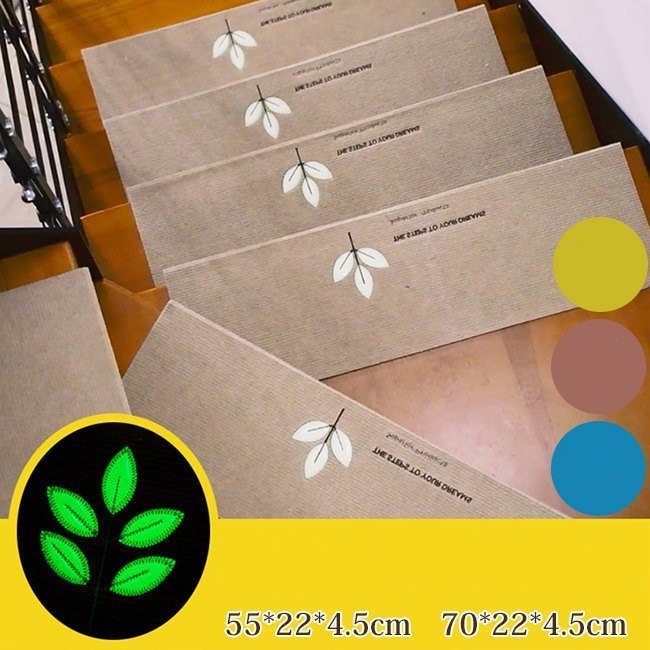 15枚セット 階段マット蓄光式 滑り止め防音対策 足冷え滑り防止 水洗い送料無料