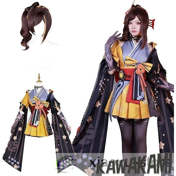 原神 コスプレ 千織 コスプレ 衣装 いしょう ウィッグ 靴 1363
