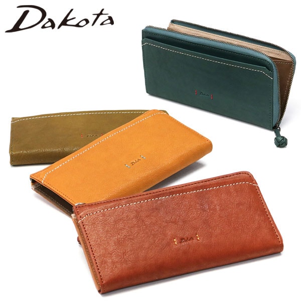 ダコタ限定ノベルティ付 長財布 レディース 本革 ブランド L字ファスナー 大容量 小銭入れ レザー 軽量 軽い ファスナー 財布 ロングウォレット シンプル 0031534