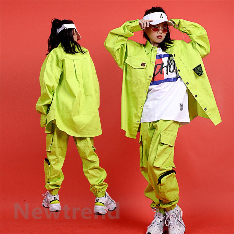 キッズ ダンス衣装 ヒップホップ ２点セット　 HIPHOP 花柄シャツ ダンスシャツ パンツ 子供 男の子 女の子 練習着 ジャズダンス