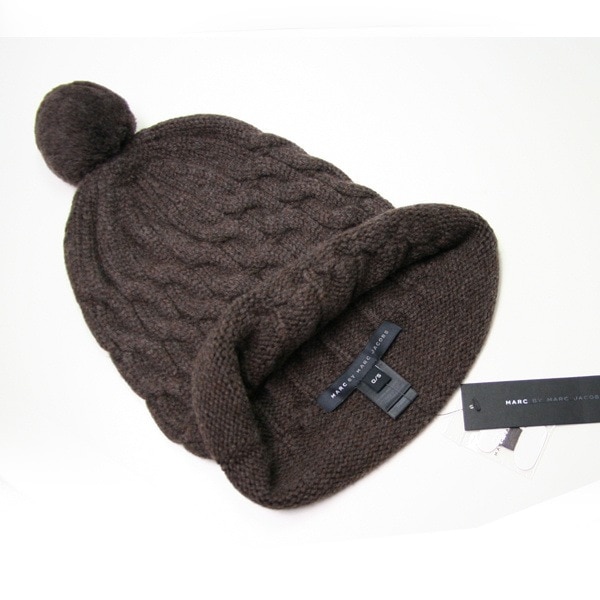 ボンボン付き ニットキャップ ニット帽 DARKEST BROWN M102817 61362