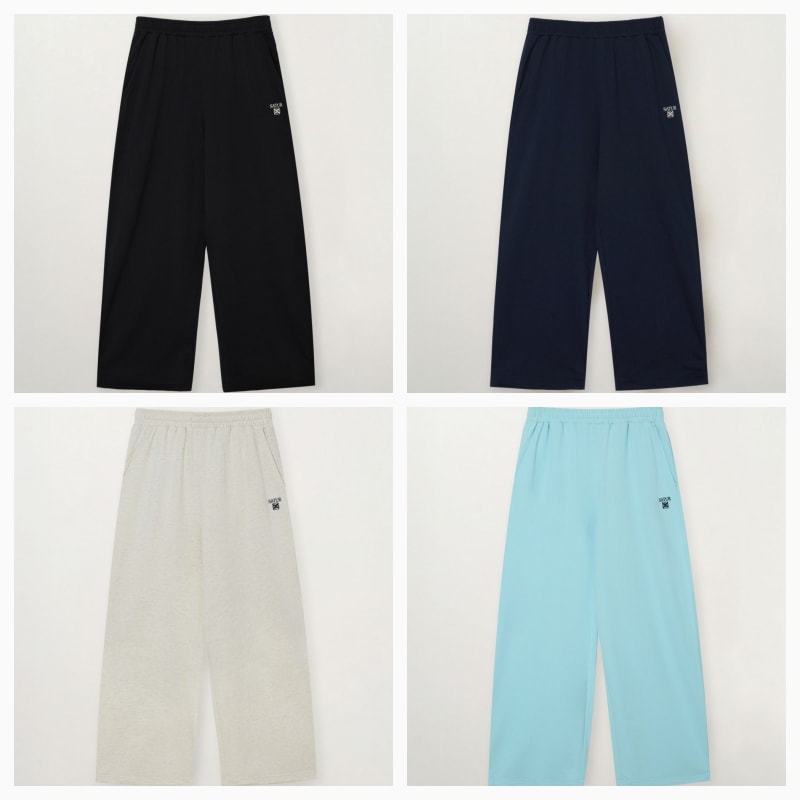 【SATUR】26SS (W) LOREN SMALL LOGO LIGHT WEIGHT SWEATPANTS : 4COLORS